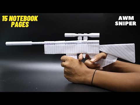 Paper AWM Gun | How to Make a Paper AWM Sniper | Notebook AWM Sniper | Paper Gun | Origami Easy Gun