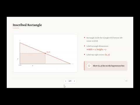 Optimization Question 7: Maximizing Inscribed Rectangle Area
