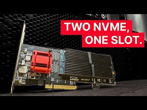 Put two NVME SSDs into one 8x PCIe slot with the RIITOP Dual NVME M.2 PCIe adapter