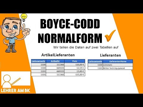 Die Boyce-Codd Normalform (3 1/2 NF). Einfach erklärt.