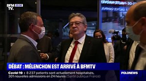 #DebatBFMTV: Jean-Luc Mélenchon est arrivé à BFMTV
