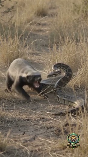 🐍 Fearless Honey Badger vs Giant Python | You Won't Believe What Happens Next! 🔥 #wildlife