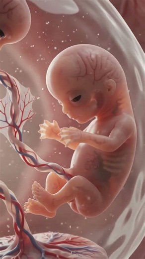 Four Tiny Lives Growing Together. 👶👶👶👶❤️ #fetaldevelopment #pregnancy #3danimation #anatomy #baby