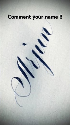 Copperplate calligraphy, tutorial: how I write your name #arjun