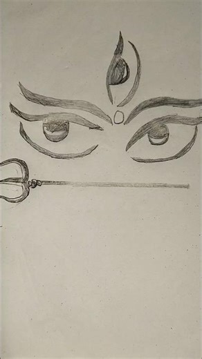 Durga maa drawing with trishul| maa devi durga ki drawing| shivani devi 🙏