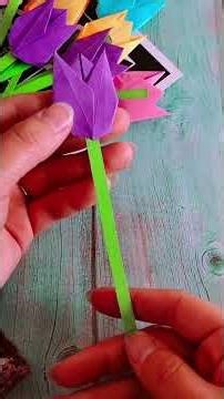 DIY Tulip Flower Pop-up Card 🌷✨ | Easy Origami Gift Idea | MixyShow #shorts