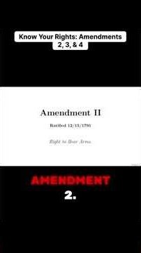 Know Your Rights: Amendments 2, 3, & 4