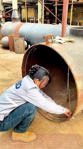 Industrial Pipe Measurement: Quick Marking Technique for Diameter