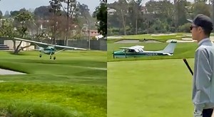 VIDEO: Plane Crash Lands At The Riviera Country Club In The Pacific Palisades In Los Angeles And It Was All Caught On Camera
