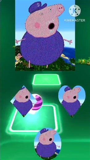 Peppa Pig Minecraft Screaming Tiles Hop #shorts #short #shortvideo #viral #viralvideo