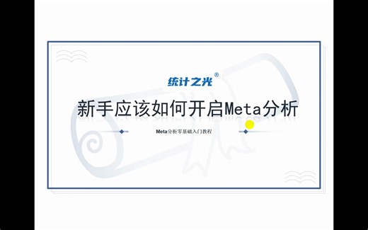 【说人话】研0研1必看！新手到底怎样开启Meta分析？