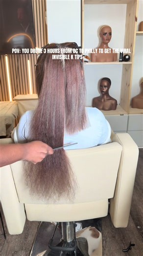 Seamless Invisible K-Tips Transformation for Curly Hair