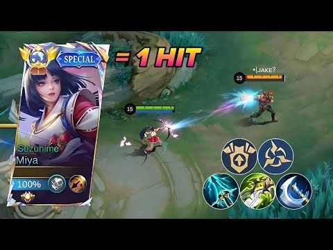 MIYA WTF DAMAGE HACK BUILD AND EMBLEM FOR 2025! ( AUTO KILL!💀 ) MIYA BEST 1 HIT BUILD!!