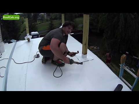 Flat Roof Deck - Post Flashing Hot Air Welding