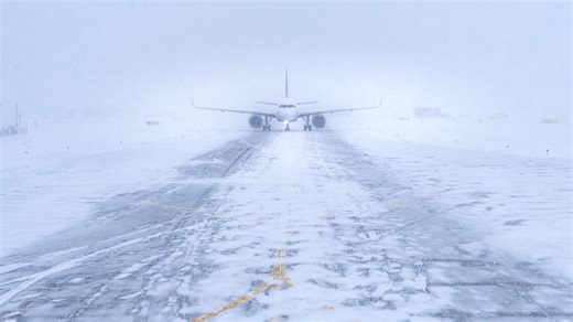 Flights from Scots airport CANCELLED due to heavy snow & planes 'unable to land'
