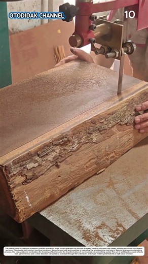 Wood Cutting: How Electric Band Saw Transforms Rough Log Into Clean Timber