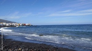 View to the Chica Beach (Playa Chica), Puerto de la Cruz, Santa Cruz de Tenerife, Canary Islands, Spain