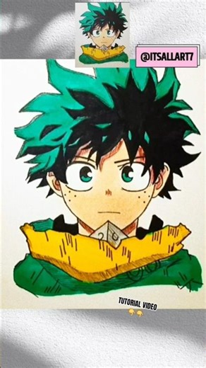 deku drawing tutorial #drawing #drawingtutorial