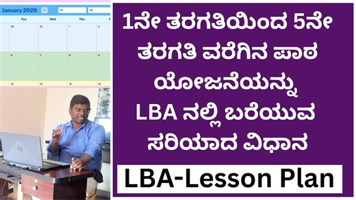 Lesson Based Assesment Karnataka/LBA Karnataka/Lesson Plan in LBA/Marks Entry in LBA/LBA unit Test