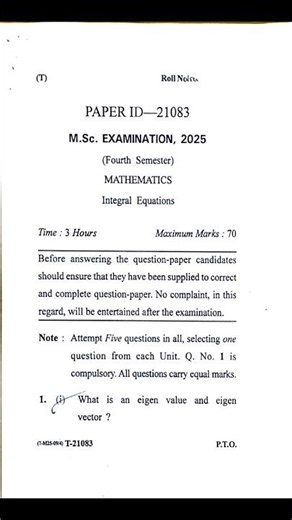 Integral Equations ⚡️ | Msc. Mathematics