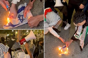 ‘Day of jihad’ live updates: Pro-Palestine demonstrators burn Israeli flag across from UN