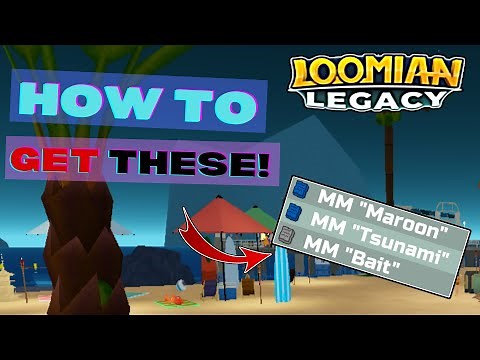 Loomian Legacy Beach Update 2022! How to get MMs' "MAROON", "BAIT" AND "TSUNAMI"! | Roblox