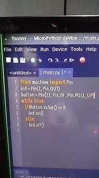 ESP32 micropython pushbutton tutorial #shorts ‪@VinVout‬ #micropython