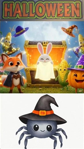 👻 Fox & Rabbit Halloween Fun | Cute Costumes and Spooky Dance I Shorts I