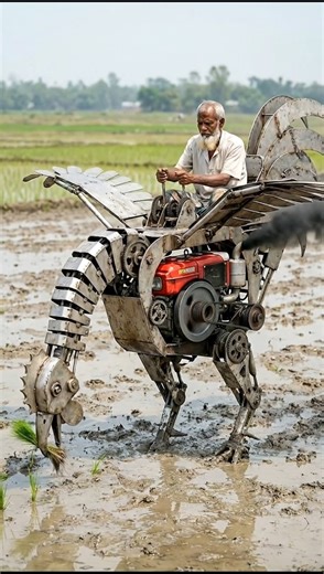 Prototype planting rooster machine is not working properly 🐓 #handmade #entertainment #tools