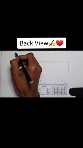 Drawing a Back View of a House❤️✍️(easy, simple Tutorial ) #fyp #handdrawing #bestdrawing #drawings #drawingtutorial #drawingwithhands #architect #architecture #architecturetiktok #architecturelovers #drawingchallenge #howtodraw #ms_house #bestdrawings #drawings #drawingtodraw #howtodrawhouse #drawinghouse #3ddrawing #twopointperspective #backview #housebackview