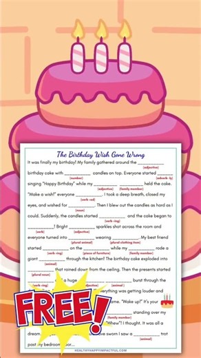 The Birthday Wish Gone Wrong Free Printable
