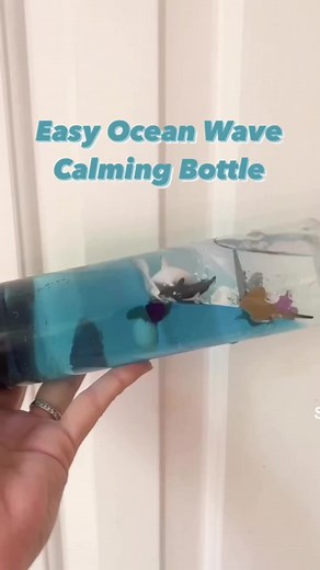 DIY Calming Ocean Wave Sensory Bottle for Toddlers