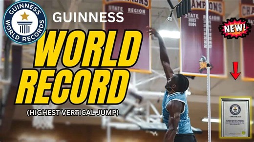 New world record: Highest vertical jump ever! (51+ inches)