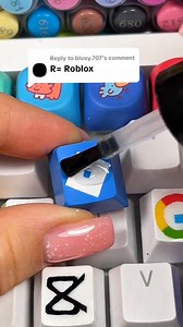 Replying to @bluey.707Drawing R for Roblox Logo! Then Drawing on my keyboard @Roblox #keycaps #drawing #logo #keyboard #roblox | Capsyart
