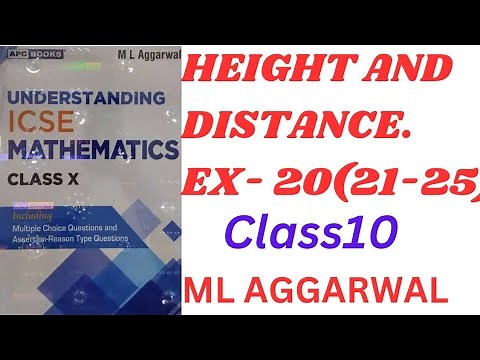 "ICSE Class 10 Heights and Distances | Exercise 20 Solutions | M.L. Aggarwal | Step-by-Step Guide!"