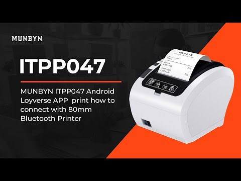 MUNBYN ITPP047 Android Loyverse APP print how to connect with 80mm Bluetooth Printer