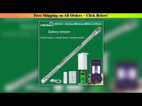 LifeLibero Tuya Battery Zigbee Smart Curtain Motor Kit With Expandable Electric Curtain Track