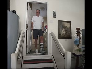 Transition from non weight bearing cast to walking boot after ankle surgery.