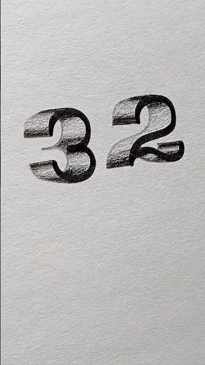 VERY EASY 3D DRAWING NUMBERS -TRICK ART