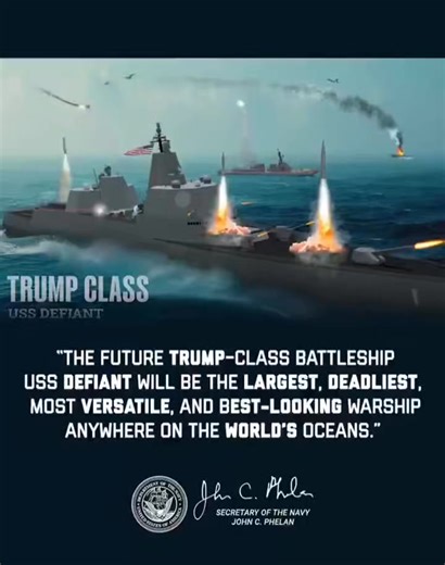 President Donald Trump unveils plans for massive “Trump-class” surface combatants for the U.S. Navy, armed with hypersonic and nuclear-capable missiles, railguns & laser weapons. The first ship USS Defiant is part of the ambitious “Golden Fleet” naval expansion. #TrumpClass #USSDefiant | International Defence Analysis