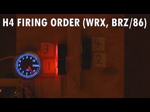 Audiovisual demonstration of Subaru BRZ, WRX etc/Toyota 86 Boxer 4 cylinder engine firing order