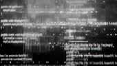 Glitch noise program code computer monitor screen VFX. Visual 4K UHD...