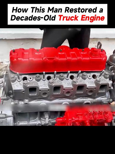How This Man Restored a Decades-Old Truck Engine #engine #DIY #fix #truckengine #repair #imported #foryou #fyp #mechanics #foryoupage | Engine Rebuild Guy | Facebook