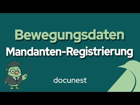 Bewegungsdaten: Mandanten-Registrierung