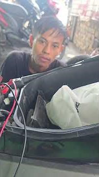 How to repair the thread on a motorcycle crankshaft bolt without dismantling the engine