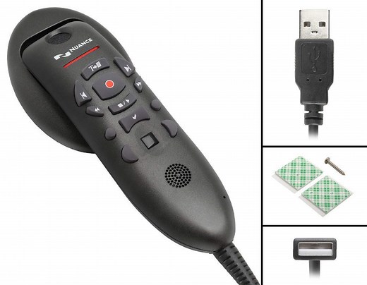 Nuance Powermic III microphone with 3 foot, 9 foot or Coiled Cord version.