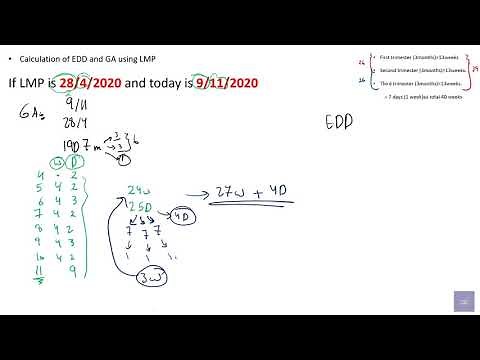Gestational age (GA) and EDD calculations شرح