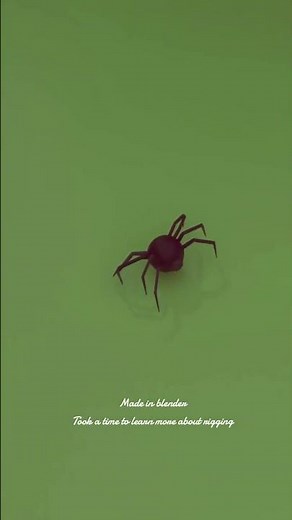 Spider animation made in blender #blendergameengine #3danimation #digitalart #3dgamedevelopment