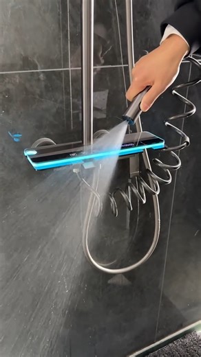 Modern Shower Setup with LED Controls