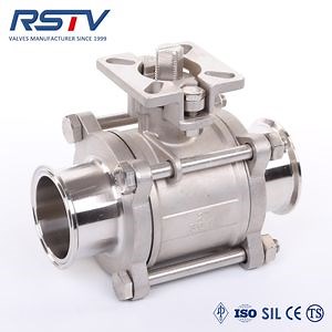 [Hot Item] 3piece Ball Valve Thread End with Direct Mounting Type